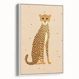 Framed Canvas Art for Children - Cheetah Nursery Wall Print