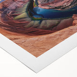 Stunning rolled canvas artwork depicting vibrant canyons in a landscape design, showcasing rich colors and natural textures, perfect for home decor.