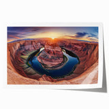 Vibrant rolled print showcasing a stunning landscape of canyons, featuring rich earthy tones and intricate details, ideal for enhancing home decor.
