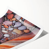 Desert landscape rolled print showcasing vibrant colors and intricate details of sand dunes and a sunset, ideal for home decor or art enthusiasts.