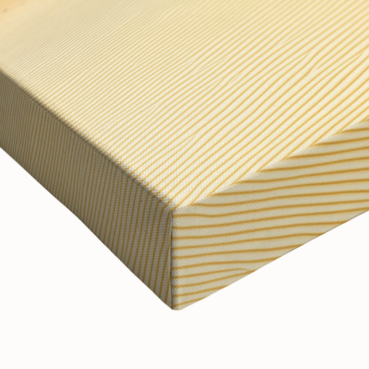 Close-up of a stretched canvas depicting serene sand dunes at sunset, showcasing intricate textures and warm hues, perfect for enhancing modern home decor.