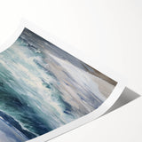 Vibrant rolled print of abstract landscapes showcasing rich colors and intricate textures, elegantly packaged in a durable cardboard tube for safe shipping.