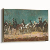 Exotic Riders - Dynamic Modern Art Print of Horsemen by Cyprián Majerník