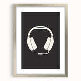 Gamer Headset Art Print – Minimalist Gaming Wall Decor