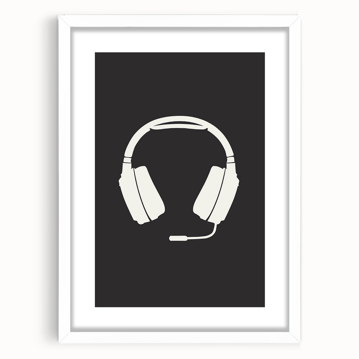 Gamer Headset Art Print – Minimalist Gaming Wall Decor