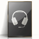 Gamer Headset Art Print – Minimalist Gaming Wall Decor