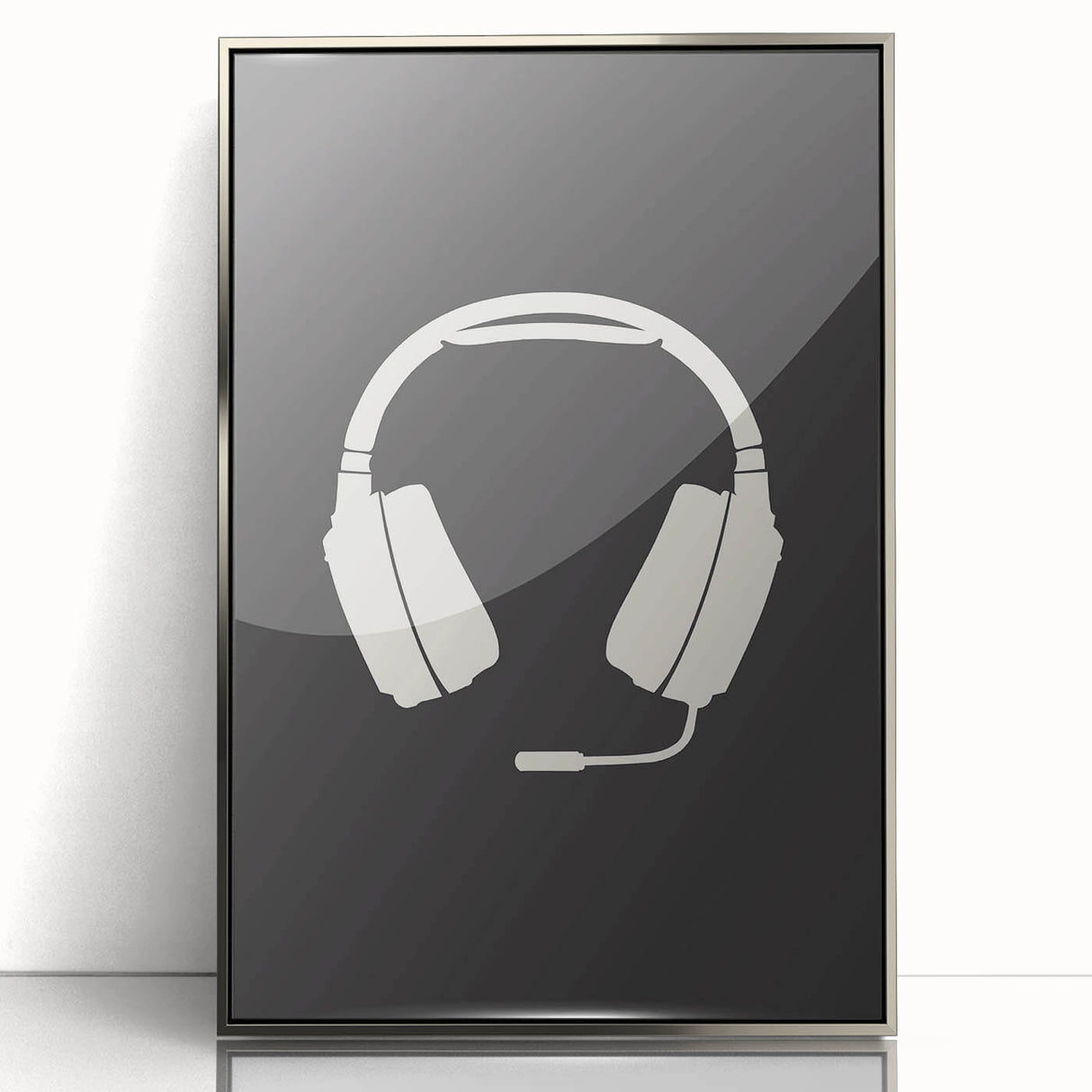 Gamer Headset Art Print – Minimalist Gaming Wall Decor