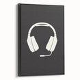 Gamer Headset Art Print – Minimalist Gaming Wall Decor