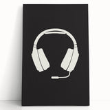 Gamer Headset Art Print – Minimalist Gaming Wall Decor