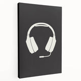 Gamer Headset Art Print – Minimalist Gaming Wall Decor