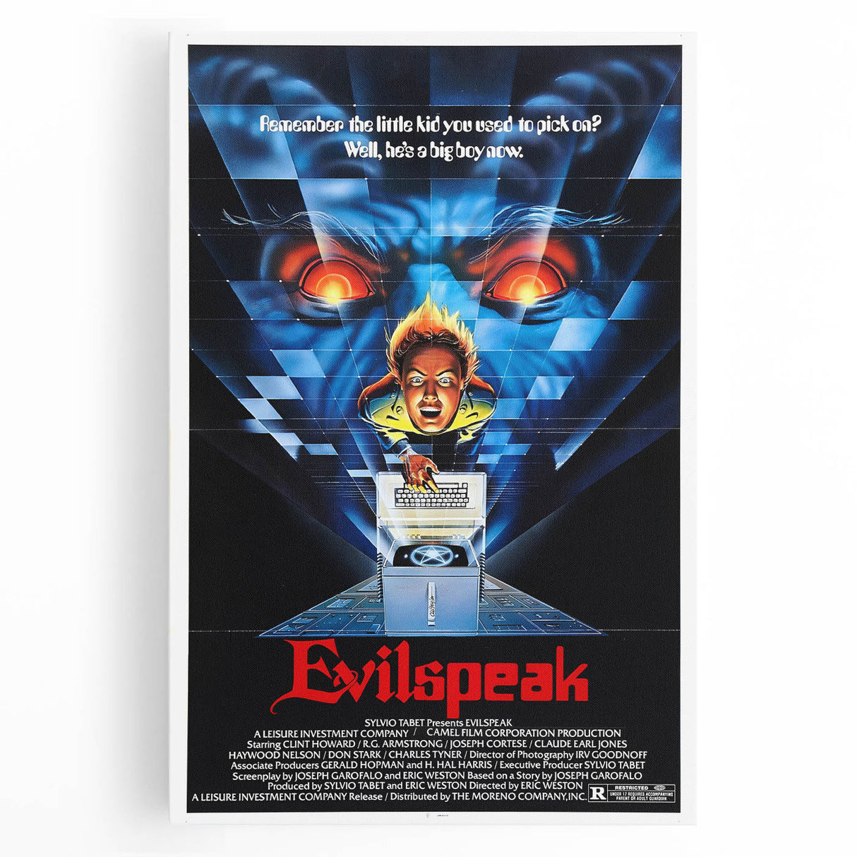 Retro Evilspeak Horror Poster - Vintage 80s Cult Movie Wall Art