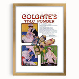Vintage Colgate Talc Powder Poster - Classic Retro Ad Art