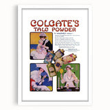 Vintage Colgate Talc Powder Poster - Classic Retro Ad Art