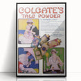 Vintage Colgate Talc Powder Poster - Classic Retro Ad Art
