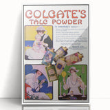 Vintage Colgate Talc Powder Poster - Classic Retro Ad Art