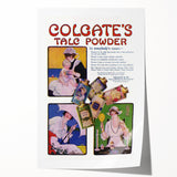 Vintage Colgate Talc Powder Poster - Classic Retro Ad Art