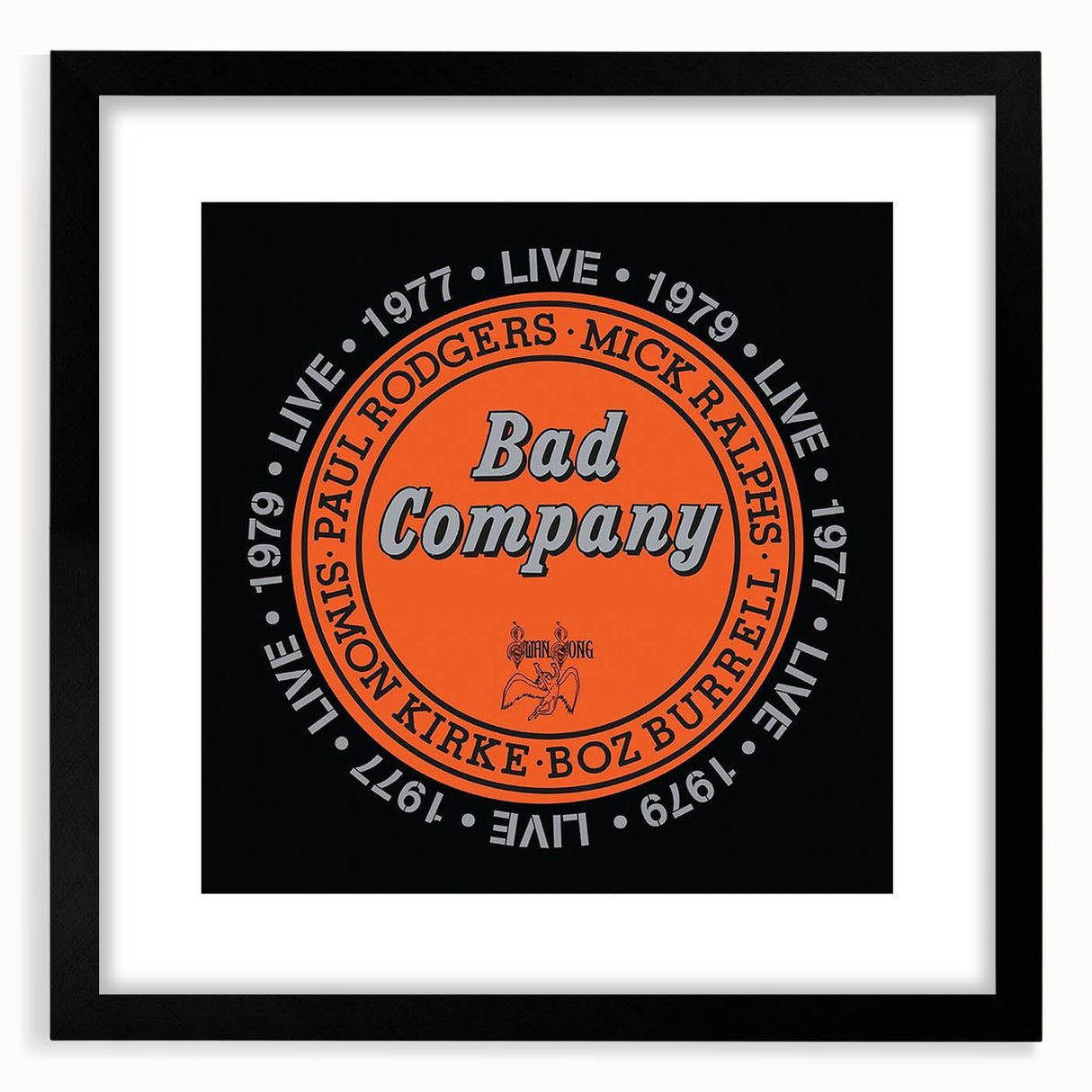 Bad Company Live 1977-1979 Poster – Retro Rock Wall Art