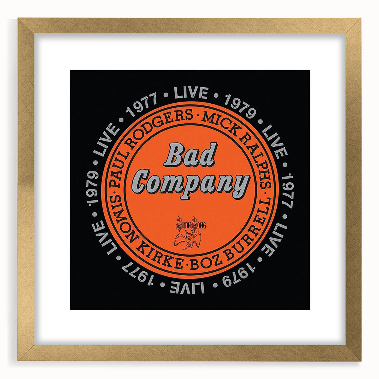 Bad Company Live 1977-1979 Poster – Retro Rock Wall Art