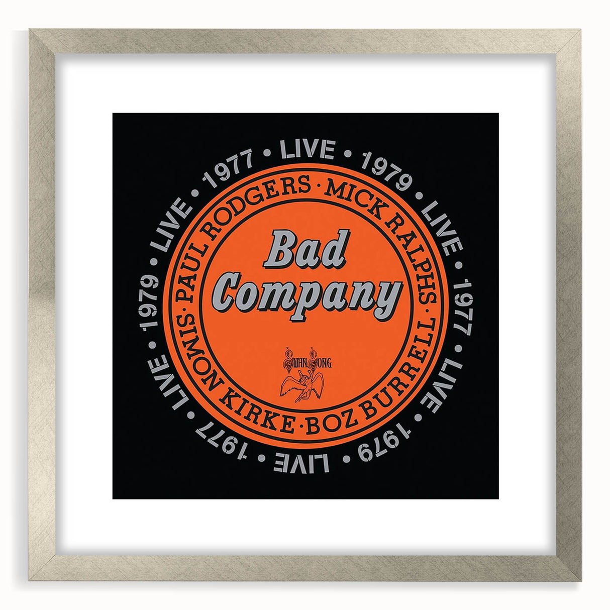 Bad Company Live 1977-1979 Poster – Retro Rock Wall Art