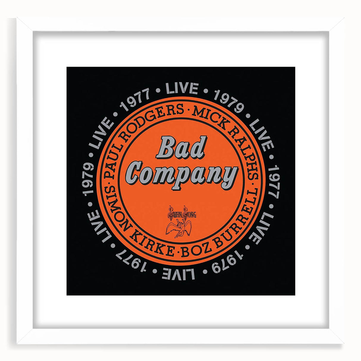 Bad Company Live 1977-1979 Poster – Retro Rock Wall Art