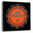 Bad Company Live 1977-1979 Poster – Retro Rock Wall Art