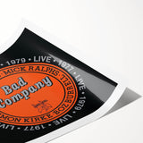 Bad Company Live 1977-1979 Poster – Retro Rock Wall Art