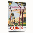 Retro Cannes Travel Poster – Vintage Côte d'Azur Art Print