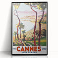 Retro Cannes Travel Poster – Vintage Côte d'Azur Art Print