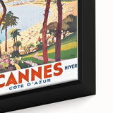 Retro Cannes Travel Poster – Vintage Côte d'Azur Art Print