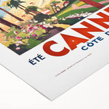 Retro Cannes Travel Poster – Vintage Côte d'Azur Art Print