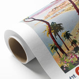 Retro Cannes Travel Poster – Vintage Côte d'Azur Art Print