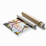 Retro Cannes Travel Poster – Vintage Côte d'Azur Art Print