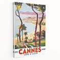 Retro Cannes Travel Poster – Vintage Côte d'Azur Art Print