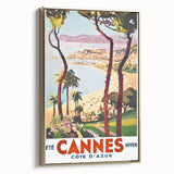 Retro Cannes Travel Poster – Vintage Côte d'Azur Art Print