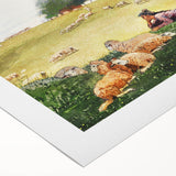 Realism Art Print - Shepherdess in Pasture by Winslow Homer, Fine Art Canvas