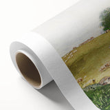 Realism Art Print - Shepherdess in Pasture by Winslow Homer, Fine Art Canvas