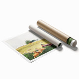 Realism Art Print - Shepherdess in Pasture by Winslow Homer, Fine Art Canvas