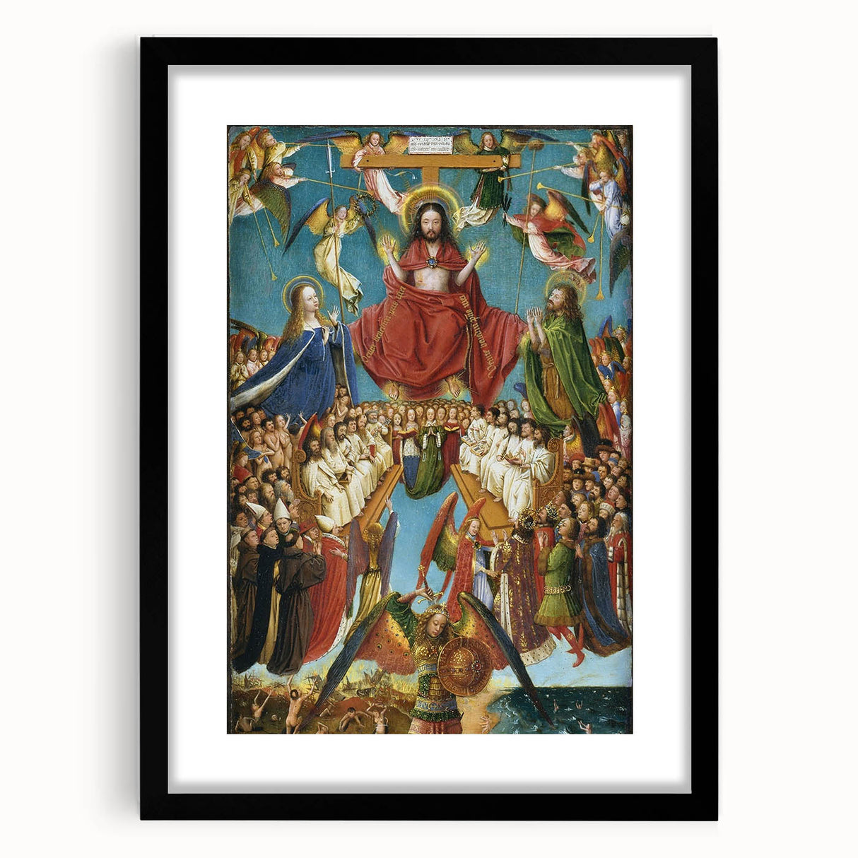 Renaissance Art Prints: Van Eyck's Crucifixion and Last Judgment Decor