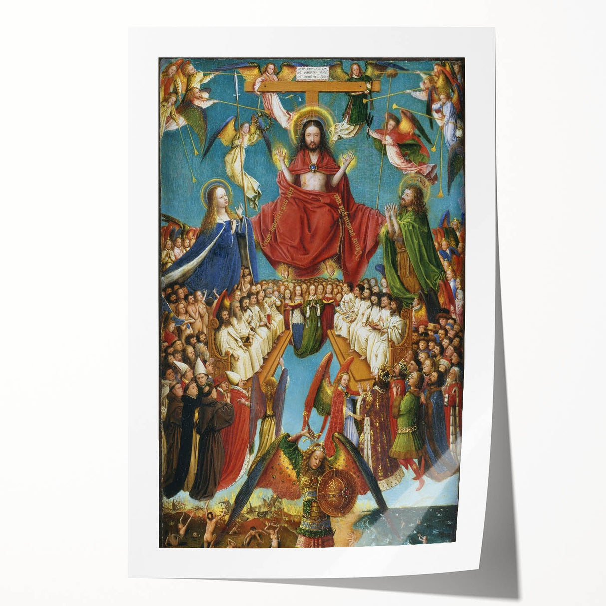 Renaissance Art Prints: Van Eyck's Crucifixion and Last Judgment Decor