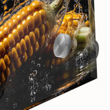 Golden Corn Splash Art – Dynamic Kitchen Food Photography Print