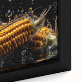 Golden Corn Splash Art – Dynamic Kitchen Food Photography Print