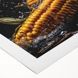 Golden Corn Splash Art – Dynamic Kitchen Food Photography Print