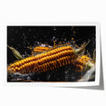 Golden Corn Splash Art – Dynamic Kitchen Food Photography Print