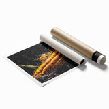 Golden Corn Splash Art – Dynamic Kitchen Food Photography Print