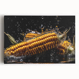 Golden Corn Splash Art – Dynamic Kitchen Food Photography Print