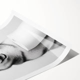 Husky Bathroom Wall Art - Minimalist Black and White Decor