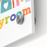 Playroom Rainbow Wall Art - Kids Educational Playroom Decor