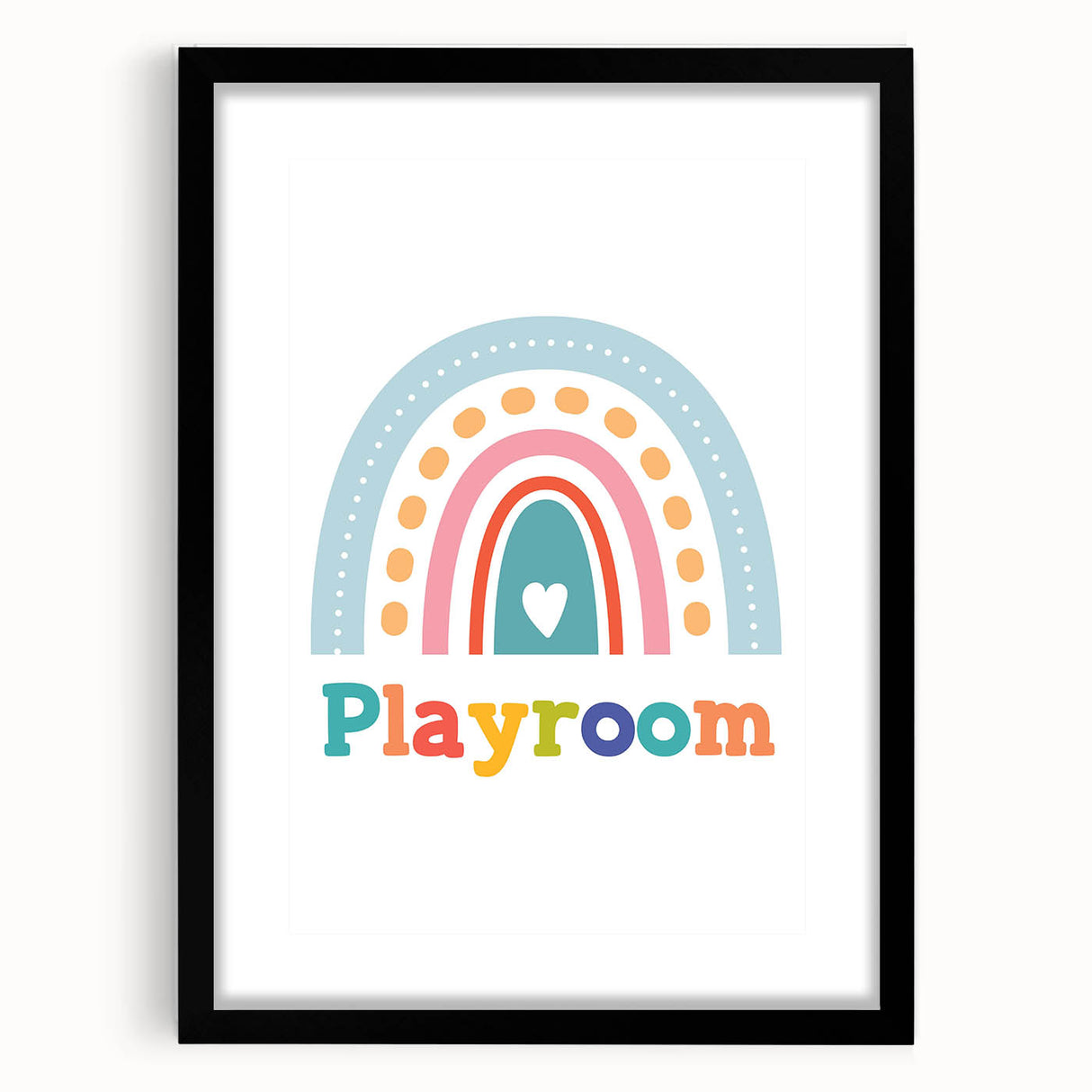 Playroom Rainbow Wall Art - Kids Educational Playroom Decor