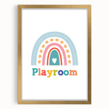 Playroom Rainbow Wall Art - Kids Educational Playroom Decor