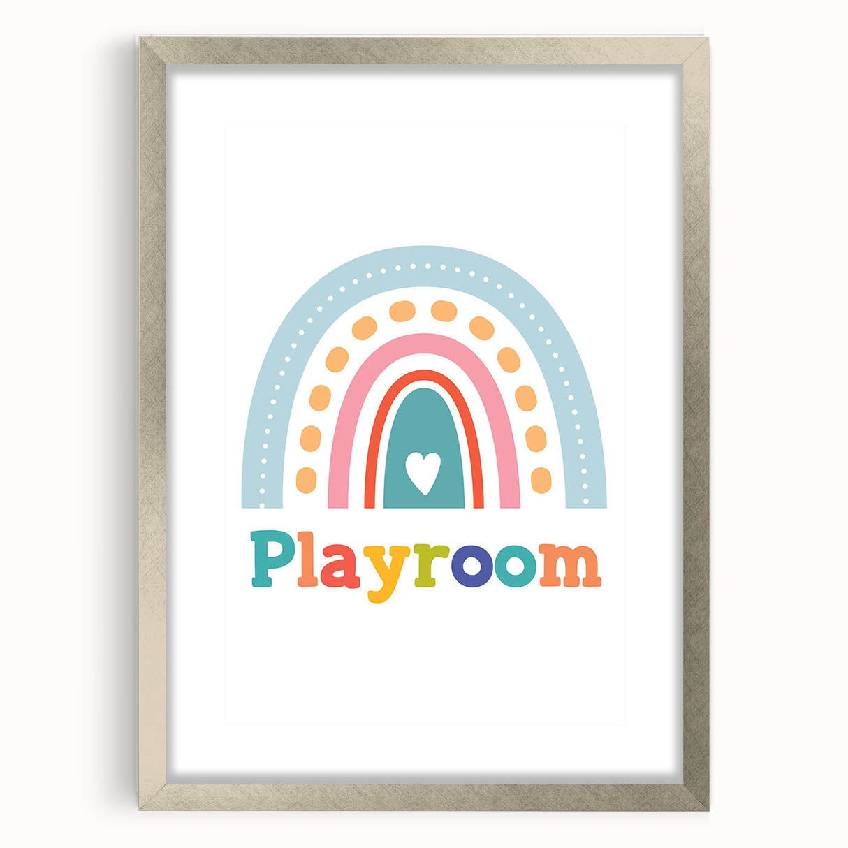Playroom Rainbow Wall Art - Kids Educational Playroom Decor